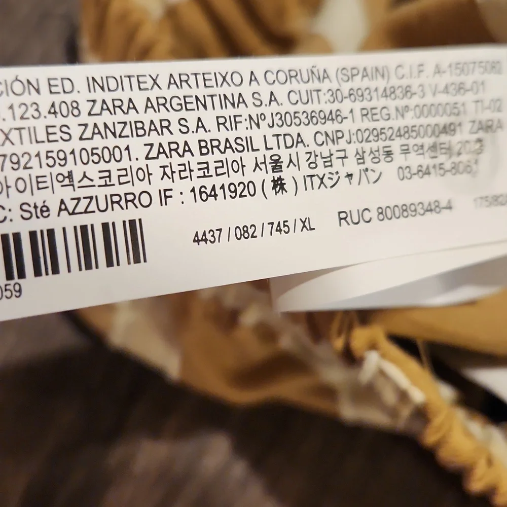 Zara Tan and Cream Striped Wide Leg Pants - Picture 7 of 14